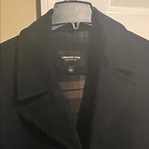 London Fog Classic Black Pea Coat for Men